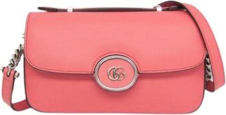 Gucci Pre-owned Cross Body Bags, female, Pink, Size: ONE SIZE Pre-owned Leather Cross Body Bag