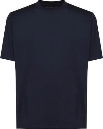 Giuliano Galiano Blauw Ronde Hals T-shirt Made in Italy - Heren - T-shirts - Blauw - 2XL - Tops