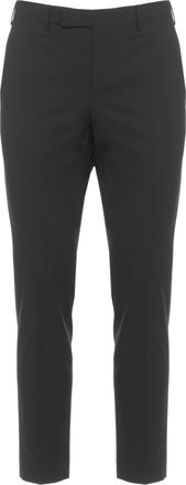 Pantaloni Torino Black Wool Straight-Leg Pants