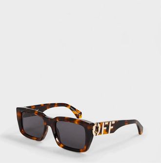 Off-white Mens Hays Square Full Rim Sunglasses - Havana Grey - Size: ONE size