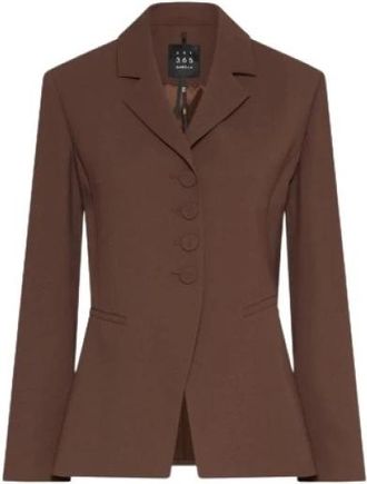 Marella Blazer met knoopsluiting - Dames - Blazers - Bruin - S - Leer - Jassen