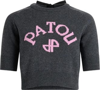 Patou Maglione con ricamo - Grigio