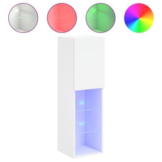 Berkfield Home TV Cabinet with LED Lights White 30.5x30x102 cm