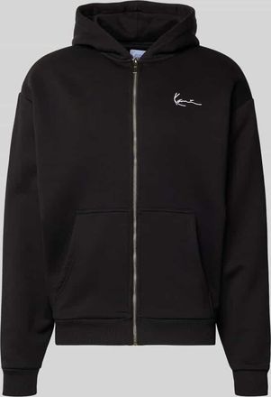 Karl Kani Sweatjacke mit Label-Stitching in Black, Größe XXL