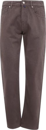 Incotex Regular Lange Pijp 19cm Onderkant Jeans - Heren - Regular Fit Jeans - Bruin - W35 - Katoen - Jeans