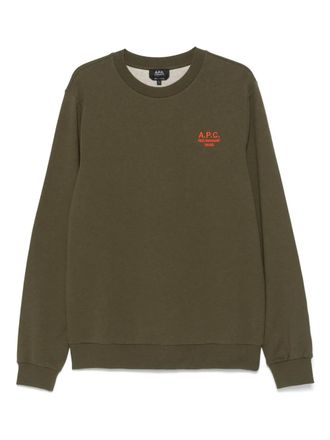 A.P.C. logo-print sweatshirt - Green