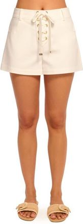 Ramy Brook Alba Cotton Blend Shorts in Ivory at Nordstrom, Size 10