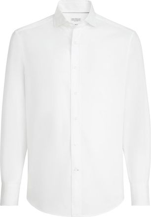 Brunello Cucinelli Twill shirt in White at Nordstrom, Size Xxx-Large Eu