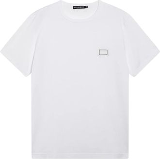Dolce & Gabbana T-shirt met korte mouwen met ronde hals - Heren - T-shirts - Wit - M - Tops