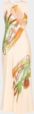 Ulla Johnson Gaea Printed Silk Midi Dress