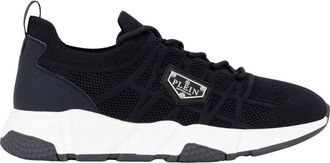Philipp Plein Runner Sock Triangle Placca - unisex - Sneakers - Blauw - 46 EU - Leer - Schoenen
