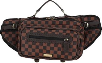 Sprayground Sprayground, Tassen, unisex, Bruin, ONE Size, Ge&euml;mbosseerde Check Cargo Crossbody Tas Bruin/Zwart