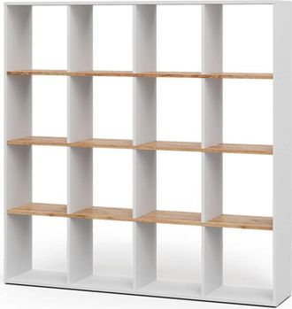 Vicco Scaffale Karree, Rovere bianco/dorato, 138.5 x 142.5 cm, Vicco