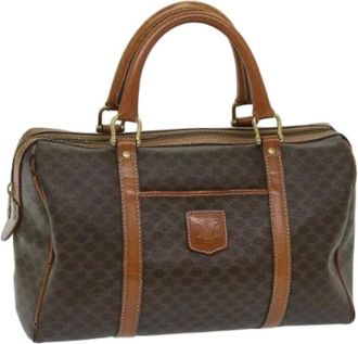 Celine Pre-owned Handbags, female, Brown, Size: ONE SIZE Pre-owned Vintage Boston Bag