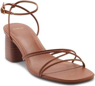 Mango Ankle Strap Sandal in Leather at Nordstrom, Size 8.5Us