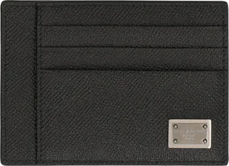 Dolce & Gabbana Mens Card Holder Black Calfskin Calf Wallets & Cardholders