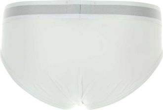 Emporio Armani Mens Stretch Cotton Brief White Elastane Bodysuits