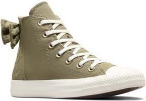 Converse Embroidered High Top Twill Sneaker in Mossy Sloth/Egret/Light Gold at Nordstrom Rack, Size 5.5