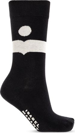 Isabel Marant Nesson Sokken - Dames - Sokken - Zwart - ONE Size - Katoen - Ondergoed