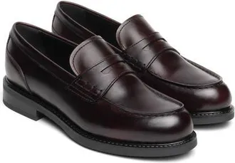 Nero Giardini Leather Penny Loafer in Bordeaux at Nordstrom, Size 36