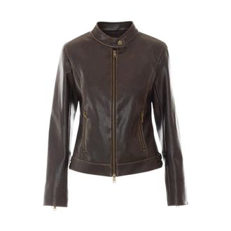 Liu Jo Jackets - female - Liu Jo - Leather Jackets - Brown - M - Jackets