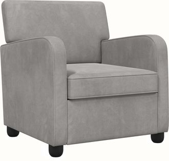 vidaXL Sill&oacute;n Gris Claro Terciopelo Vidaxl