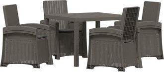 vidaXL Conjunto De Comedor De Jard&iacute;n 5 Uds. Gris Claro Y Antracita Pp Vidaxl