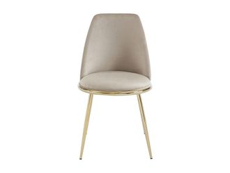 VENTE-UNIQUE.COM Set de 2 sillas tela beige