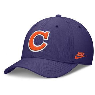 Nike Clemson Primetime Rise Academic Nike Mens Dri-FIT College Hat in Purple | NC0352MCLV-PFL