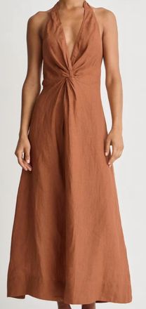 Apiece Apart Salome Halter Maxi Dress In Harissa