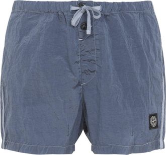 Stone Island Dark Blue Polyamide Shorts-Uomo