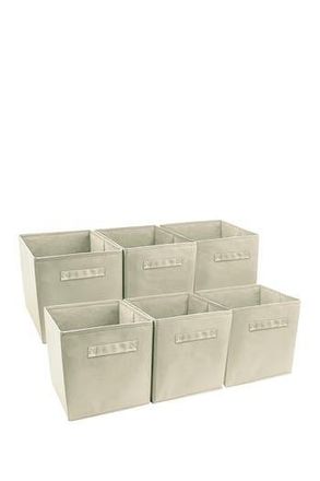 Sorbus Foldable Storage Cube Basket Bin - Set of 6 - Beige at Nordstrom Rack