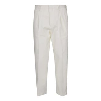 Hindustrie Broeken, Heren, Wit, L, Katoen, Elegante Chino Broek