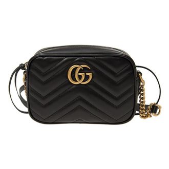 Gucci (WMNS) Gucci GG Marmont Logo Messenger Bag Black Classic 448065-DTD1T-1000