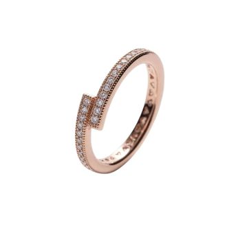 Pandora Rose Ring With Clear Cubic Zirconia - female - Pandora - Rings - Pink - 54 MM - Accessories