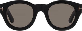 Tom Ford Smoke Oval Unisex Sunglasses FT1212 01A 48