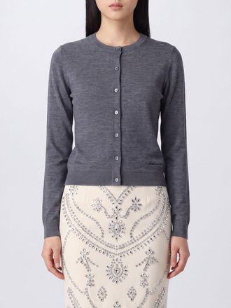 N&deg;21 Cardigan slim fit in pura lana con scollo a girocollo
