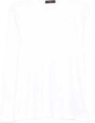 Zanone T-shirt a maniche lunghe in cotone - Bianco