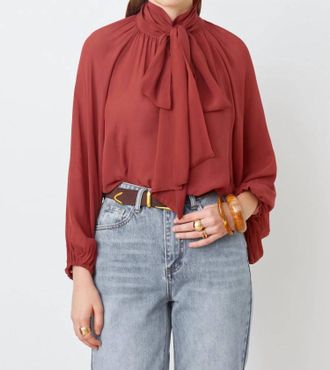 Suncoo Lincoln Muslin Blouse In Terracota