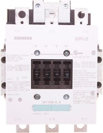 SIEMENS Contactor De Potencia 185a 3p 220-240v Ca 2no 2r S6 3rt1056-6ap36
