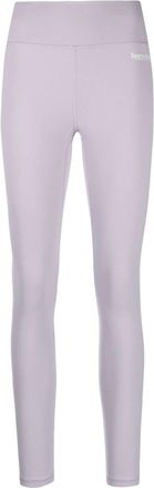 Sporty & Rich logo-print high-waisted leggings - women - Spandex/Elastane/Nylon - M - Purple