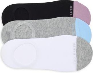 Ted Baker Pack of 3 No Show Socks in Medium Grey at Nordstrom Rack
