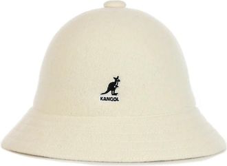 Kangol Wollen Casual Witte Bucket Hat - Heren - Hoeden - Wit - XL - Wol - Accessoires