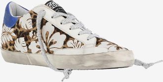 Golden Goose Niedrige Sneakers mit Leoparden- un d Blütenprint Super-Star