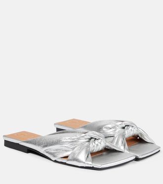 Ganni Sandali imbottiti metallizzati