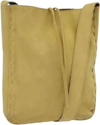 Burberry Pre-owned Cross Body Bags, female, Beige, Size: ONE SIZE Pre-owned Suede Shoulder Bag