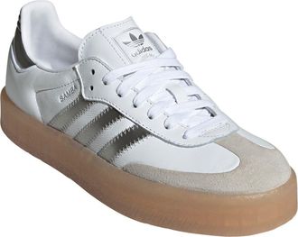 adidas Sambae Sneaker in White/Silver Metallic/Gum at Nordstrom, Size 10.5