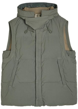 Ten c Ten C Boreal Padded Hooded Shell Gilet - Grey - 52 (UK42 / XL)