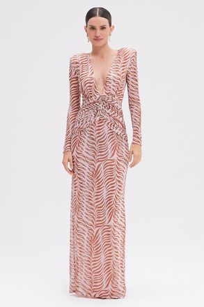 PatBo Botanic Retro Tulle Maxi Dress in Light Pink at Nordstrom, Size 0