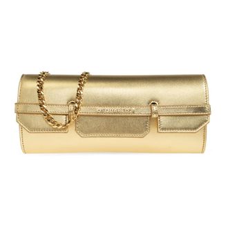 Dsquared2 Twin Leather Clutch - - Bags - Donna - Giallo - ONE SIZE